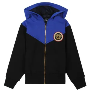 Young Versace Boys Black and Blue Hoodie 6Y