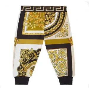 Versace Baby Boys Barocco Mosaic Print Trackpants Gold Multi Coloured 24M