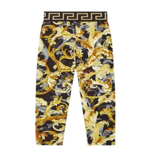 Versace - Baby Boys Barrocoflauge Print Pants 18M Gold