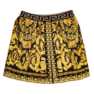 Versace Teen Girls Pleited Skirt Gold 12Y