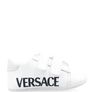 Versace Baby Unisex Side Logo Sneakers White EU 17