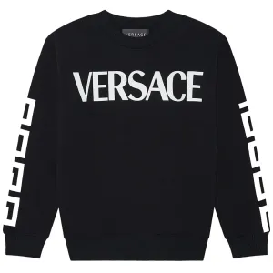 Versace Boys Logo Sweatshirt Black 12Y