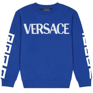 Versace Boys Logo Sweatshirt Blue 10Y