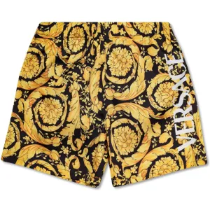 Versace Boys Barocco Print Swim Shorts Gold 4Y