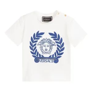 Versace Baby Boys Cotton Logo T-shirt White 6M