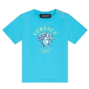 Versace Baby Boys Medusa Logo T-shirt Blue 12/18m #707921