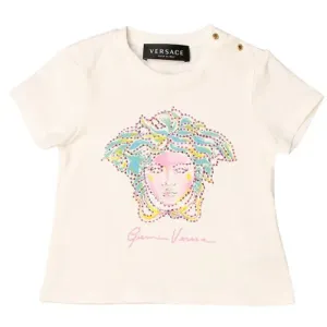 Versace Baby Girls Sparkly T-shirt White 18M