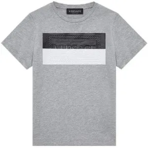 Versace Boys Cotton T-shirt Grey 10Y