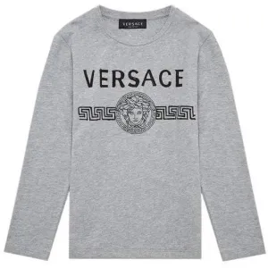 Versace Boys Grey Medusa T-shirt 10Y