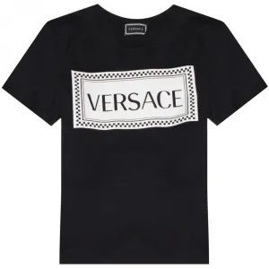 Versace Boys Logo T-shirt Black 14Y