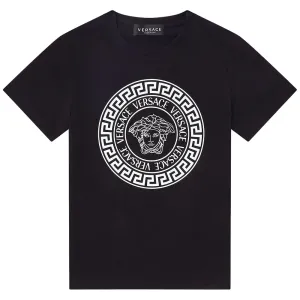 Versace Boys Medusa Motif T-shirt Black 10Y