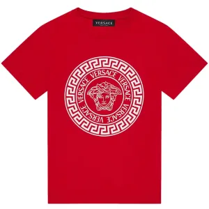 Versace Boys Medusa Motif T-shirt Red 10Y