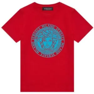 Versace Boys Red Cotton T-shirt 4Y