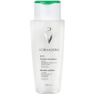 VICHY Cuidado facial Cleansing Fluido limpiador Normaderm 3 en 1 con tecnología micelar 200 ml