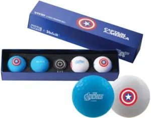 Volvik Marvel Captain America Pelotas de golf