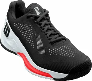 Wilson Rush Pro 4.0 Mens Tennis Shoe Black/White/Poppy Red 41 1/3 Zapatillas Tenis de Hombre