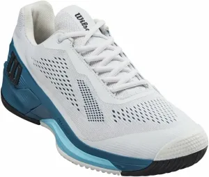 Wilson Rush Pro 4.0 Mens Tennis Shoe White/Blue Coral/Blue Alton 43 1/3 Zapatillas Tenis de Hombre