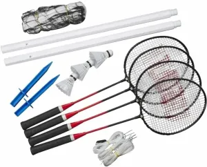 Wilson Badminton 4 Pack Kit V2 Red/Black L2 Conjunto de bádminton