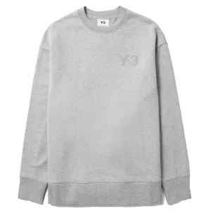Y-3 Mens Chest Logo Sweater Grey S