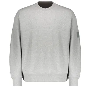 Y-3 Mens Organic Terry Crew Neck Sweater Grey Medium