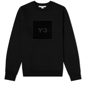 Y-3 Mens Square Logo Sweater M Black