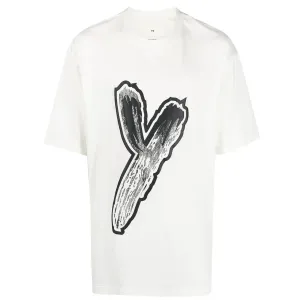 Y-3 Mens Graphic Logo T-shirt White X Large