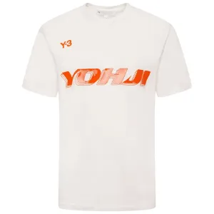 Y-3 Mens Graphic Print T-shirt White M