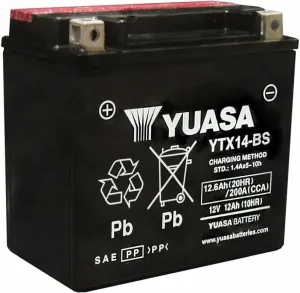 Yuasa Battery YTX14-BS Cargador de moto / Batería #638611