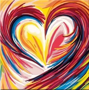 Zuty Painting by Numbers Rainbow Painted Heart #48473