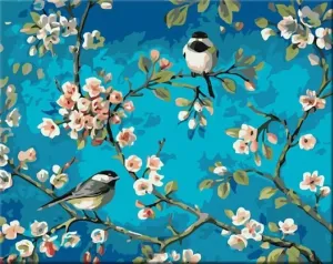 Zuty Painting by Numbers Two Sitting Birds Pintura por números