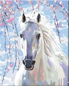 Zuty Painting by Numbers White Horse #48463