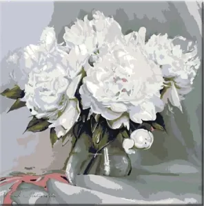Zuty Painting by Numbers White Peonies #48470