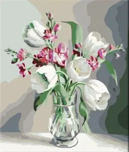 Zuty Painting by Numbers White Tulips #48462